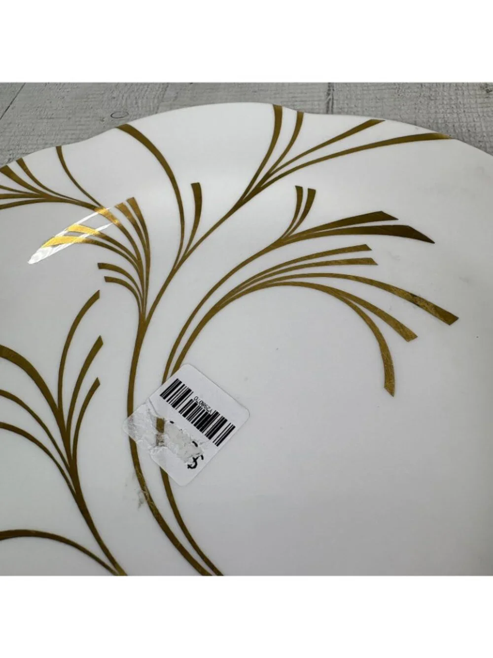 Spode COMLIMENT WHISPER England Gold Swirled Bone China Lunch Plates Set 4 NEW